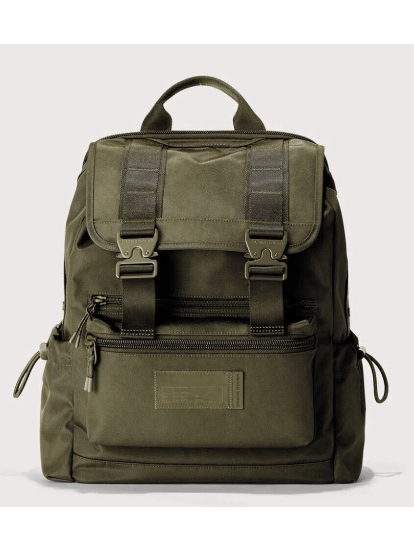 New Dagne Dover Brooklyn Flap Top Backpack Olive Green. Nwo